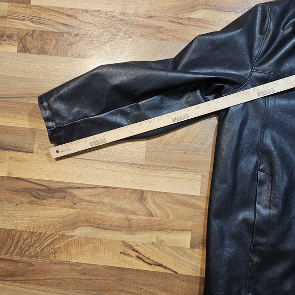 Calvin Klein Black Leather Jacket Men’s XL Quilted Lined - Picture 9 of 10